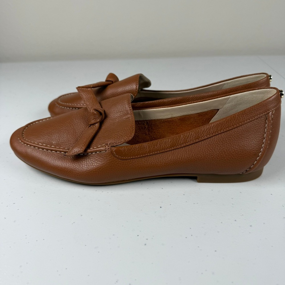 Cole Haan Womens 7 Caddie Bow Loafers Brown Leather GrandSeries W18162 Classic - Picture 7 of 9